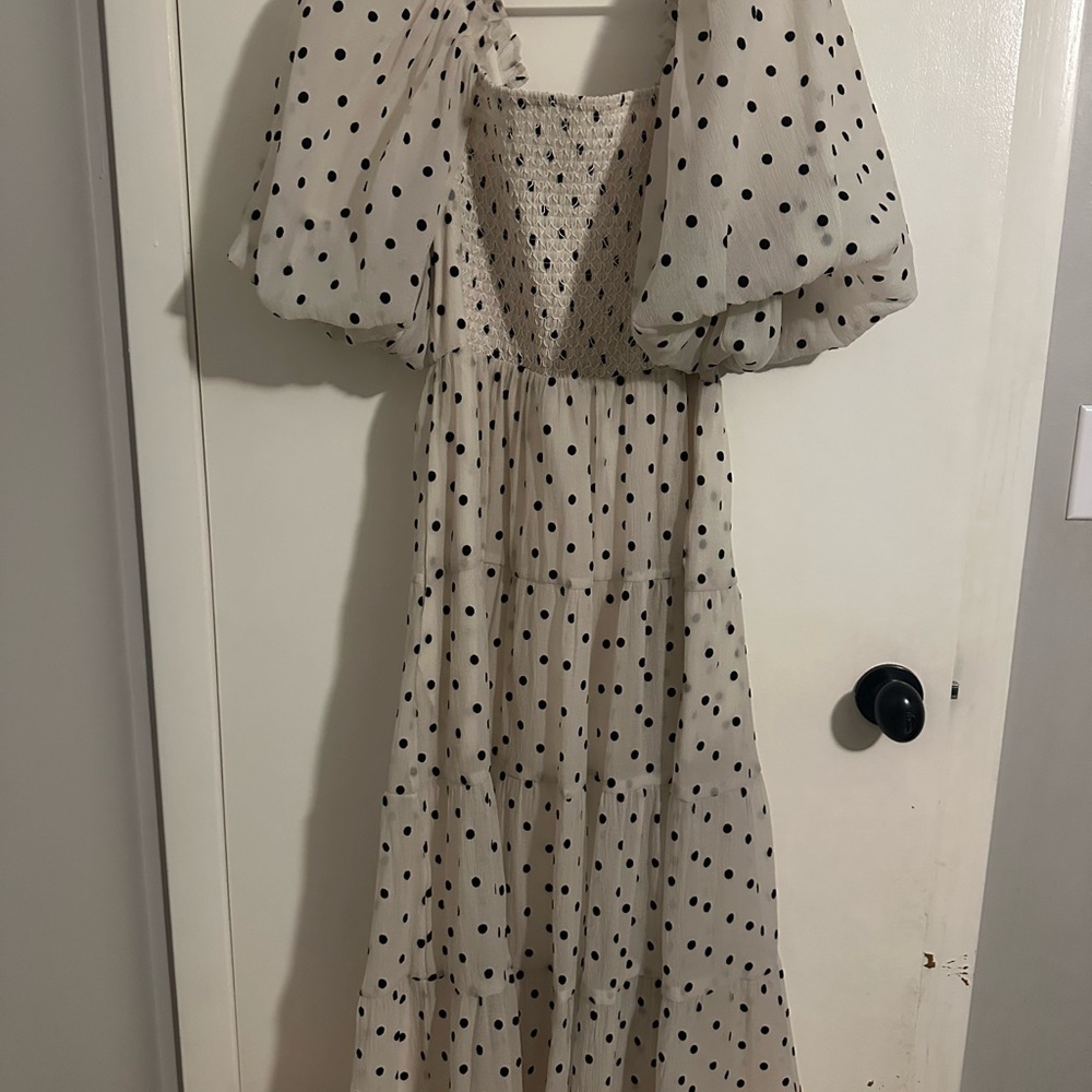 Elegant Polka Dot Dress